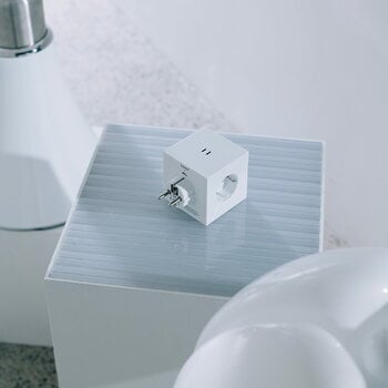 Avolt Square 2 USB-C wall socket extender, opal white, Avolt x Martinelli Luce, decoration image