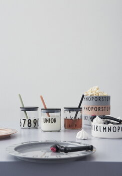 Design Letters Straw lid, black