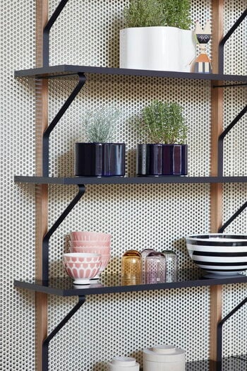 Artek Kaari wall shelf REB 009, black - oak | Finnish Design