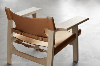 Fredericia Spanish Chair, konjaksfärgat läder - såpad ek