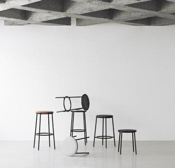 Normann Copenhagen Circa stool, black steel - black aluminium
