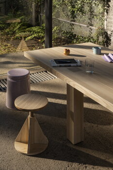 Hem Last stool, lilac - white splatter