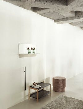 Normann Copenhagen Miroir horizontal Horizon, acier inoxydable