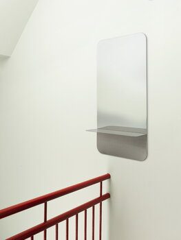 Normann Copenhagen Miroir vertical Horizon, acier inoxydable