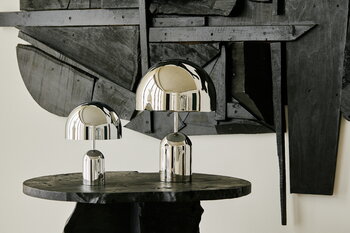 Tom Dixon Lampe de table portable à LED Bell, argent