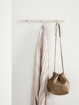 String Furniture Relief klädstång med krokar, liten, 41 cm, vit
