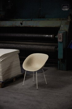 Normann Copenhagen Mat arm chair, cream steel - hemp