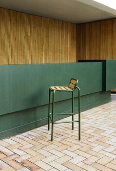 Normann Copenhagen Tabouret de bar Vig, 75 cm, bois de robinier - vert foncé