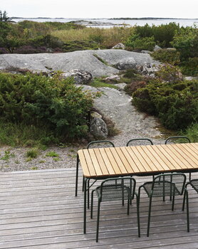 Normann Copenhagen Tavolo da pranzo Vig, 90x200 cm, legno di robinia - verde scuro
