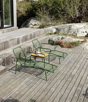 Normann Copenhagen Vig coffee table, 55 x 45 cm, Robinia wood - dark green