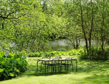 Normann Copenhagen Vig ruokapöytä, 90 x 200 cm Robinia puu - tummanvihreä