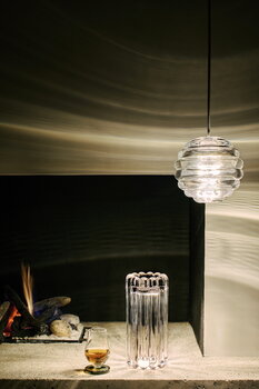 Tom Dixon Press Sphere Mini LED pendant, 2700K, clear, decoration image