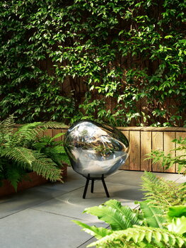 Tom Dixon Lampada portatile Melt, grande, argento - nero, immagine decorativa