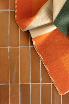 Røros Tweed Mikkel throw, 100 x 135 cm, orange, decoration image