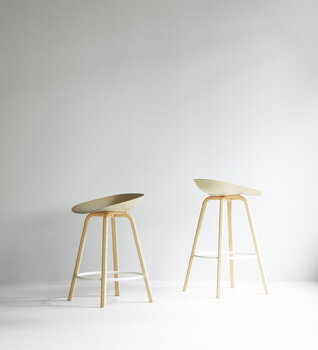 Normann Copenhagen Mat baarijakkara, 65 cm, pyökki - cream steel - hemp, sisustuskuva