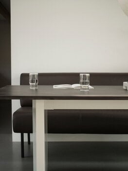 Normann Copenhagen Panel table, 90 x 200 cm, cream - dark brown, decoration image