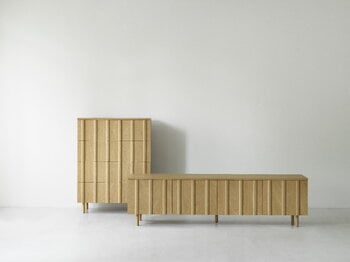 Normann Copenhagen Commode Rib avec 4 tiroirs, chêne