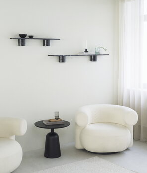 Normann Copenhagen Sten hylly, 120 cm, musta marmori, sisustuskuva