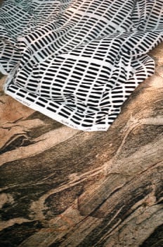 Artek Tessuto in tela di cotone Siena, 150 x 300 cm, bianco - nero