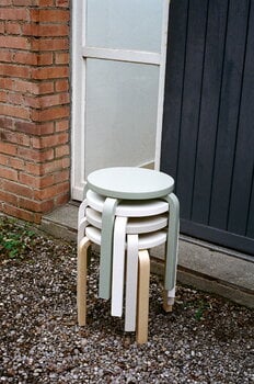 Artek Aalto stool 60, white - birch