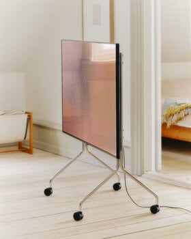 Pedestal Moon Rollin' TV stand, chrome, decoration image