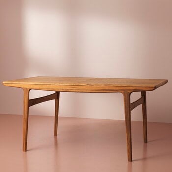 Warm Nordic Table à manger Evermore, 160 cm, avec 2 rallonges, chêne huilé teck, image décorative