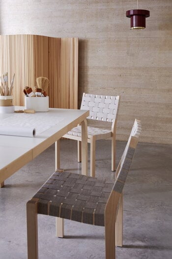 Artek Aalto chair 611, birch - natural/white webbing