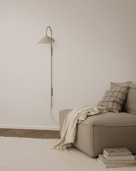 ferm LIVING Cuscino Calm, 50 x 50 cm, beige - nero
