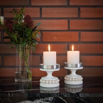 Aarikka Ruustinna candleholder, white, decoration image