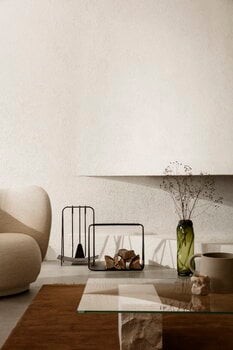 ferm LIVING Table basse Mineral, marbre Bianco Curia