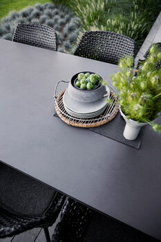 Cane-line Table Pure, 200 x 100 cm, gris lave - céramique noir Nero