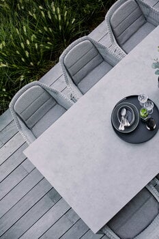 Cane-line Pure ruokapöytä, 200 x 100 cm, v.harmaa-betoninharmaa keramiikka