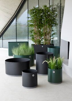 Cane-line Grow planter, rectangular, lava grey