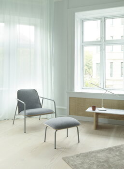 Normann Copenhagen Pad lounge chair low, grey steel - oak - Synergy LDS 16