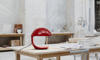 Martinelli Luce Cobra bordslampa, 50 years, röd
