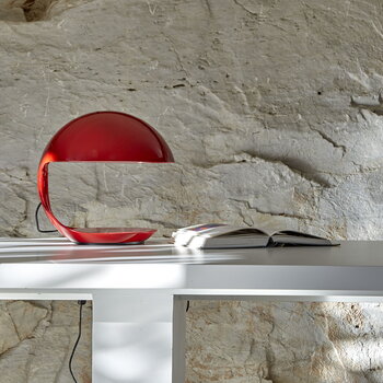 Martinelli Luce Lampe de table Cobra, 50 ans, rouge