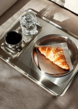 Nichba Espresso cup, 30 cl, polished stainless steel, decoration image
