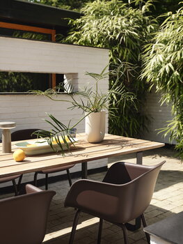 Muuto 70/70 Outdoor pöytä, 225 x 90 cm, Sapele mahonki - antras. musta