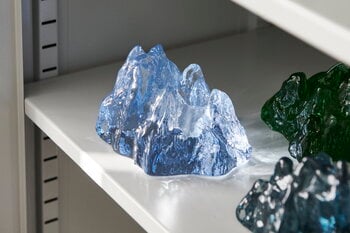 Kosta Boda The Rock ljuslykta, 91 mm, blågrön