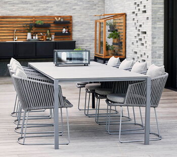 Cane-line Pure ruokapöytä, 280 x 100 cm, v.harmaa-betoninharmaa keramiikka