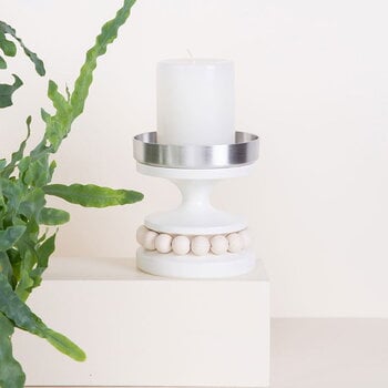 Aarikka Ruustinna candleholder, white, decoration image