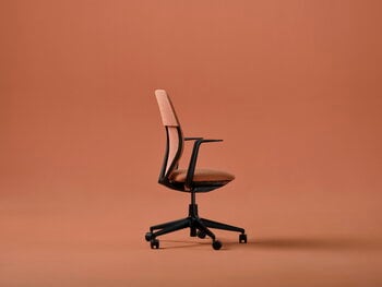 Vitra ACX Mesh task chair, deep black - terracotta