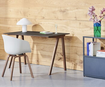 HAY CPH90 desk, lacquered walnut - dark grey lino