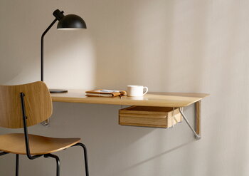 Carl Hansen & Søn AB019 työpöytä, 120 x 60 cm, öljytty tammi - ruostumaton teräs, sisustuskuva