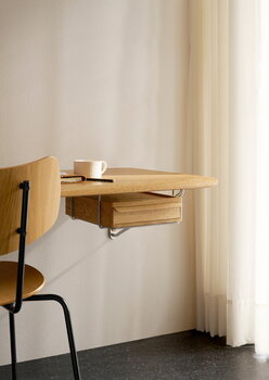 Carl Hansen & Søn AB019 työpöytä, 120 x 60 cm, öljytty tammi - ruostumaton teräs, sisustuskuva