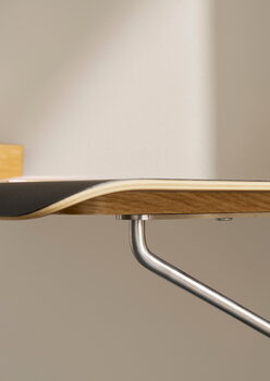 Carl Hansen & Søn AB019 työpöytä, 120 x 60 cm, valkoöljytty tammi - musta laminaatti - teräs, sisustuskuva