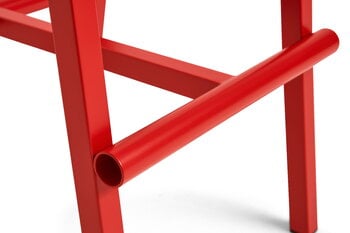 HAY Tabouret de bar Taburete 8, modèle bas, 65 cm, rouge signal - chêne laqué