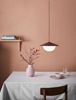 AGO Alley pendant, integrated LED, small, mud grey