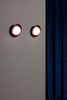 AGO Alley wall lamp, integrated LED, small, burgundy