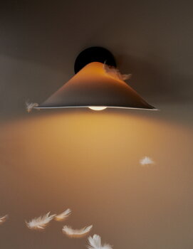 DCWéditions Lampada da parete con interruttore Plume, porcellana